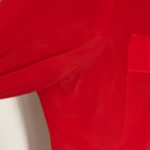 Bright red silk Sézane button up! Size 38 - Picture 4 of 6
